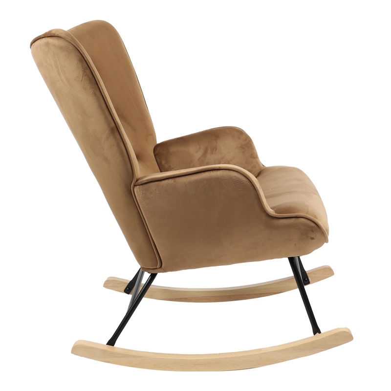 Fotoliu Balansoar Model Georgia, Maro taupe/Natur, 75x71x95 cm - 3 | YEO