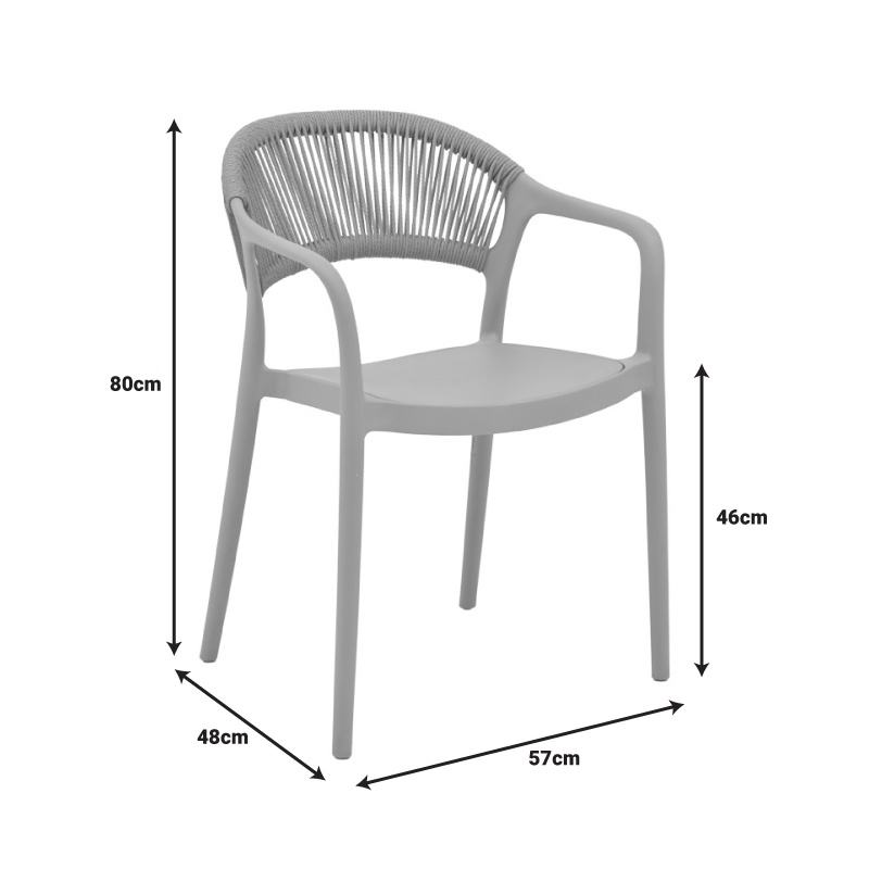 Fotoliu de grădină Model Ankara, Cappuccino/Bej, 57x48x80 cm