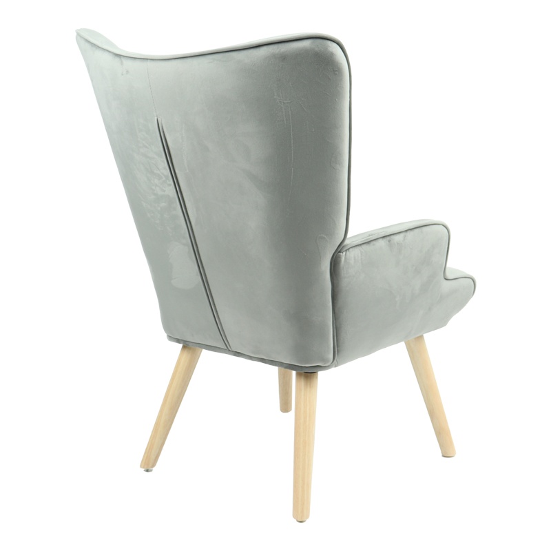 Fotoliu Model Fluffy, Gri/Natur, 75x69x96 cm - 1 | YEO