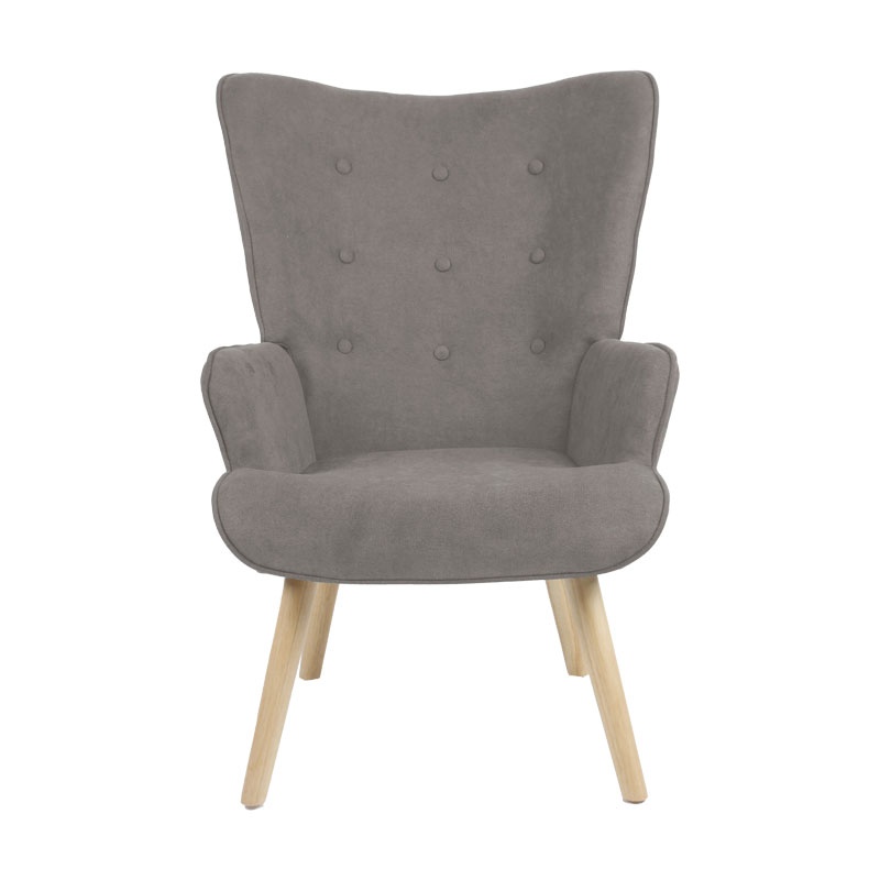 Fotoliu Model Fluffy V1, Gri/Natur, 75x69x96 cm - 3 | YEO