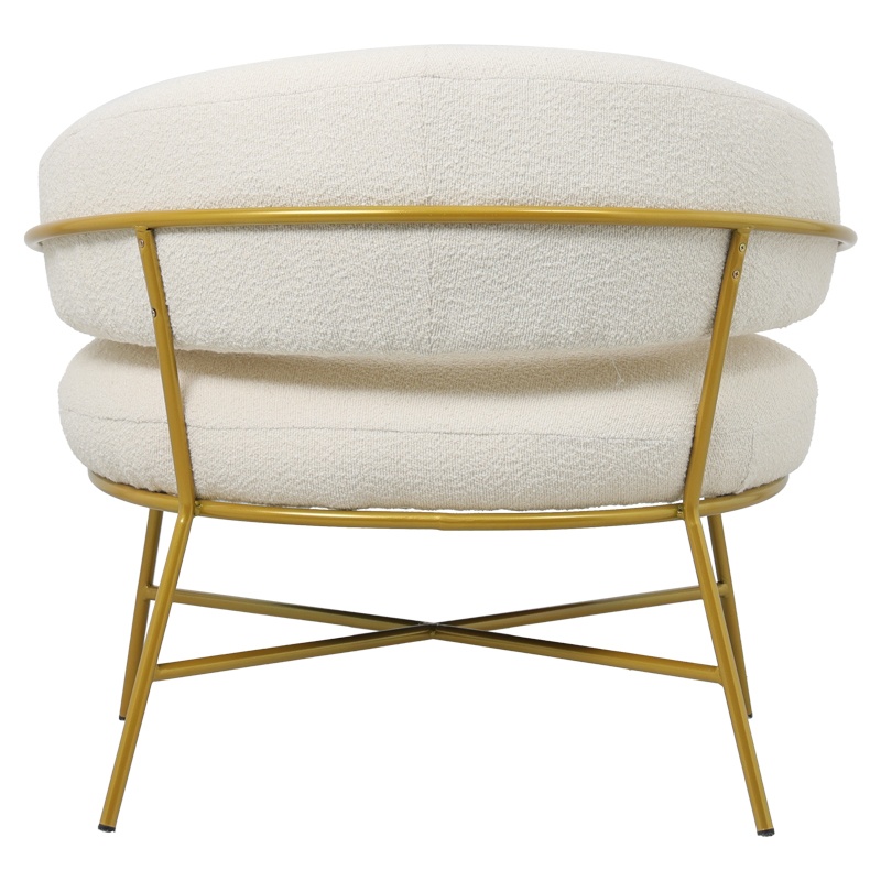 Fotoliu Model Malu, Crem/Auriu, 84x79x76 cm - 3 | YEO