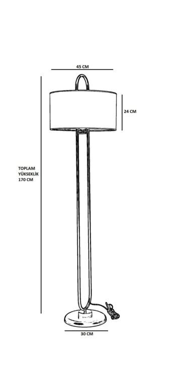 Lampadar Elips Crem