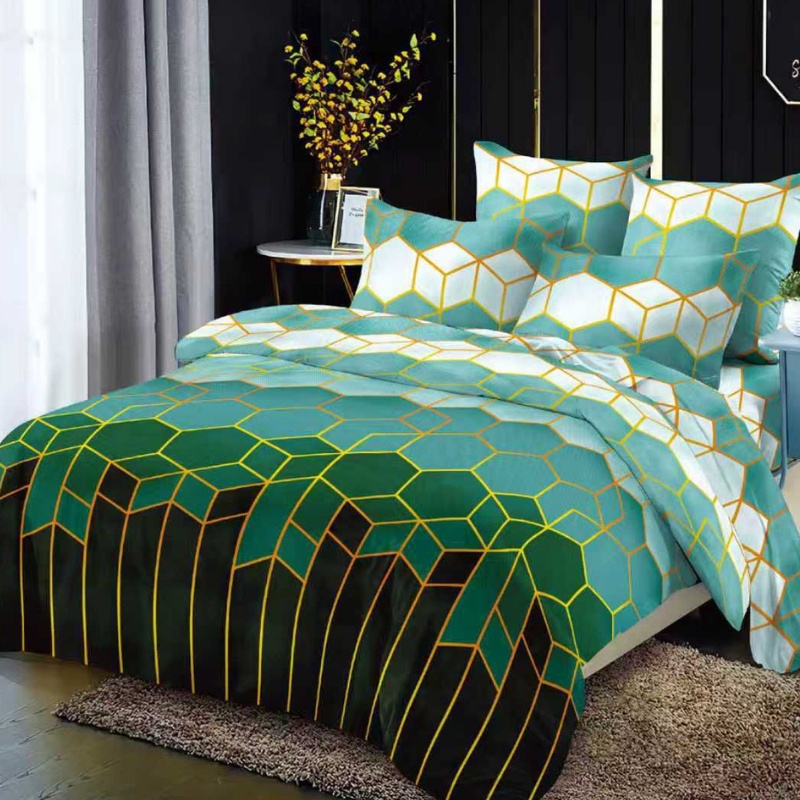 Lenjerie cu elastic 180x200cm, Opalia, 4 Piese