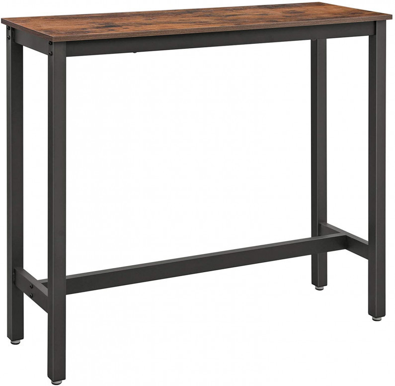 Masa Bar Model Cade, 120x40x100 cm, Maro Rustic/Negru