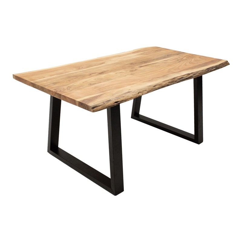 Masa Miles Slim, natural/negru, 180x90x76 cm - 4