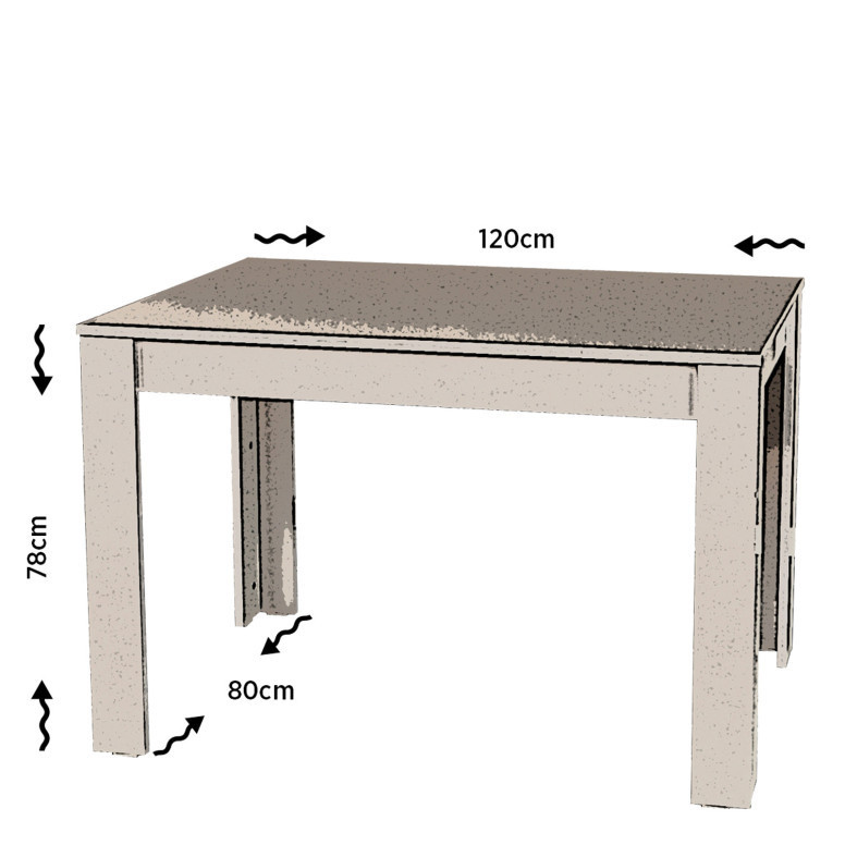 Masa Model Lucia, 120x80x78 cm, Stejar - 4 | YEO