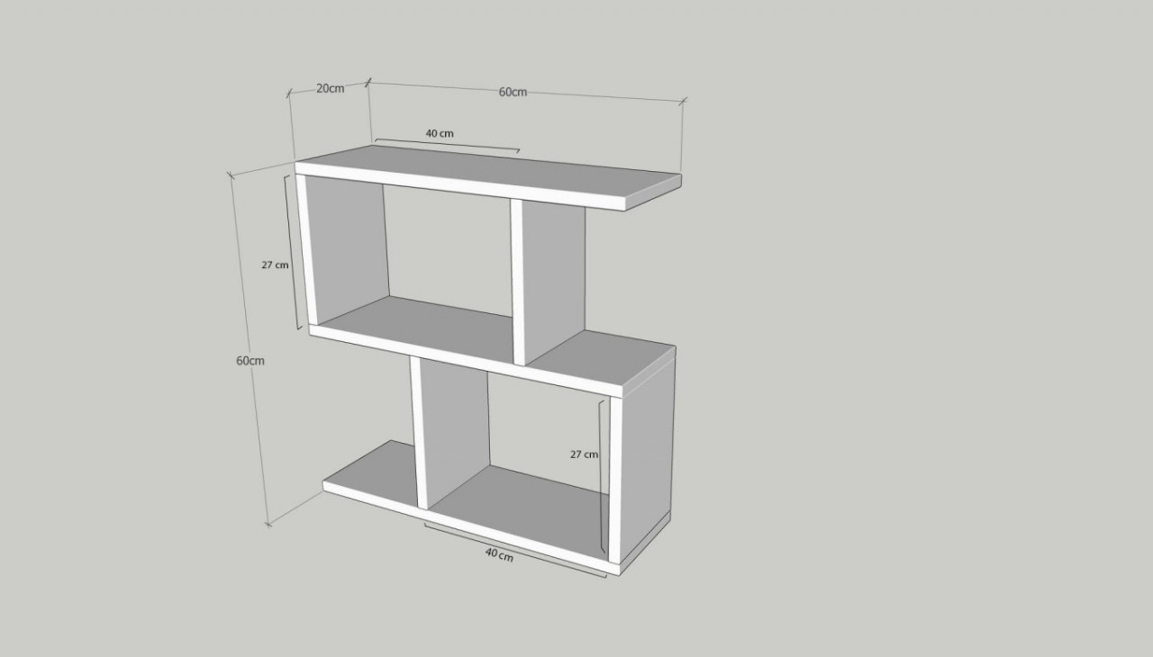 Masuta Auxiliara Model Zola, 60x20x60 cm, Alb - 2 | YEO