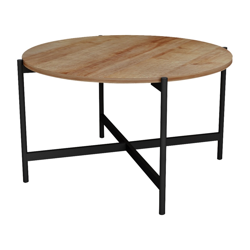 Masuta de Cafea Model Aisle, Natur/Negru, D80x45 cm - 3 | YEO