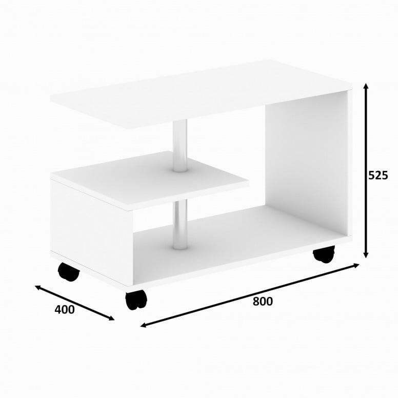 Masuta de Cafea Model Duran, 80x40x52.5 cm, Stejar