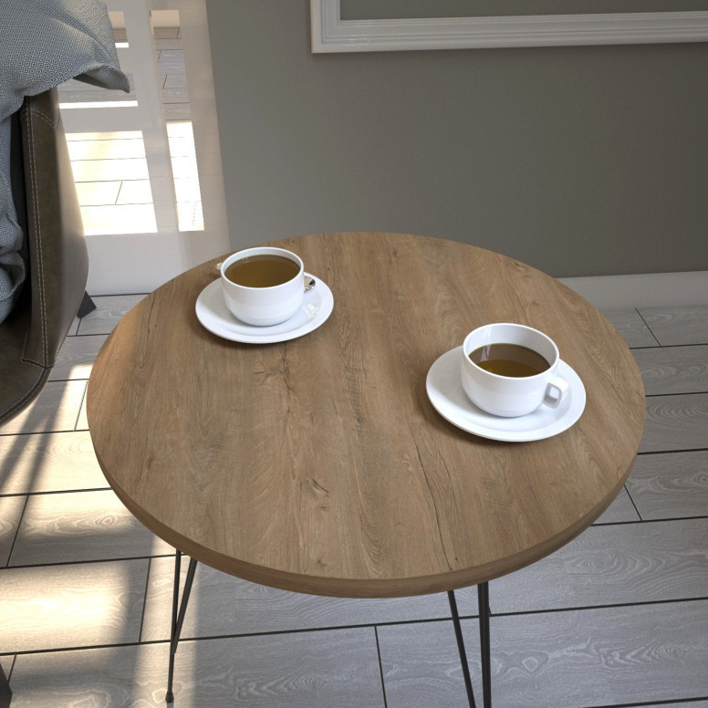 Masuta de Cafea Model Kellen, 40x40x44 cm, Stejar - 1 | YEO