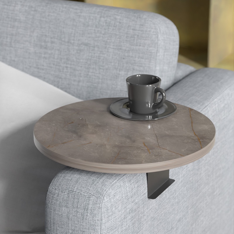 Masuta de Cafea Model Linea, Negru/Antracit, D35.5x5 cm - 1 | YEO
