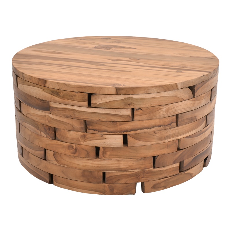Masuta de Cafea Model Living, Natur, Φ90x45 cm