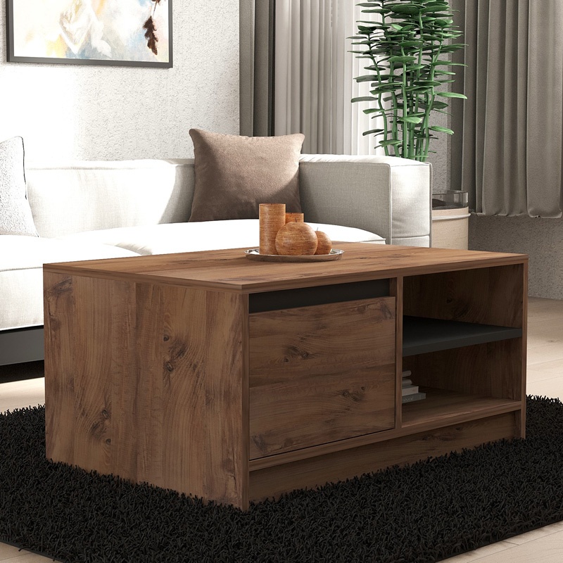 Masuta de Cafea Model Narli, Stejar sonoma, 90x60x45 cm - 1 | YEO