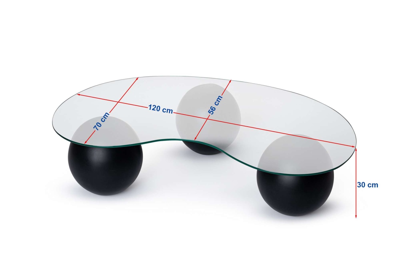 Masuta de cafea Model Sphere, Negru - 5 | YEO