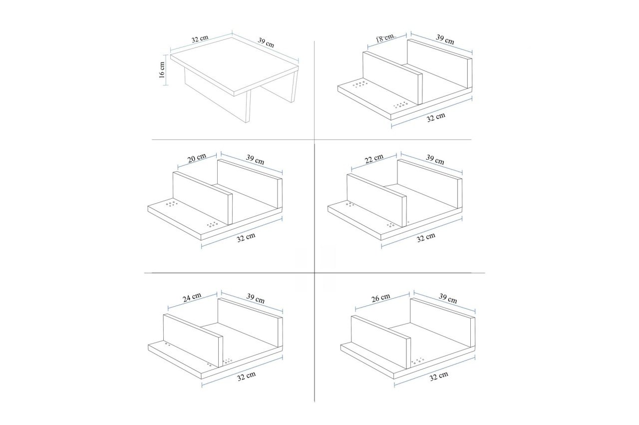 Masuta laterala Vandor Nuc 39x16x32 cm - 2 | YEO