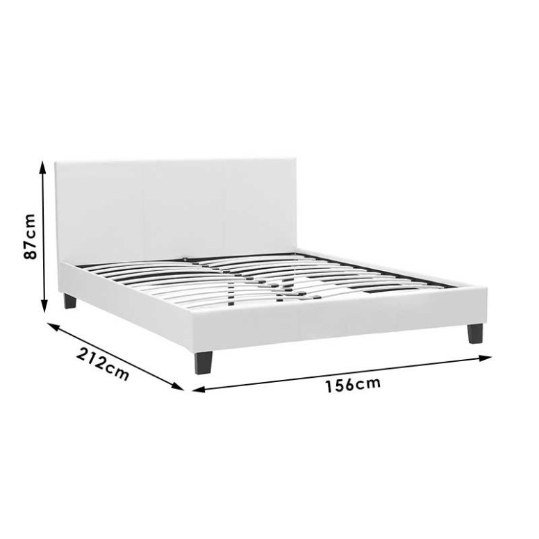 Pat dublu 150x200 cm Nevil 144 Negru Mat