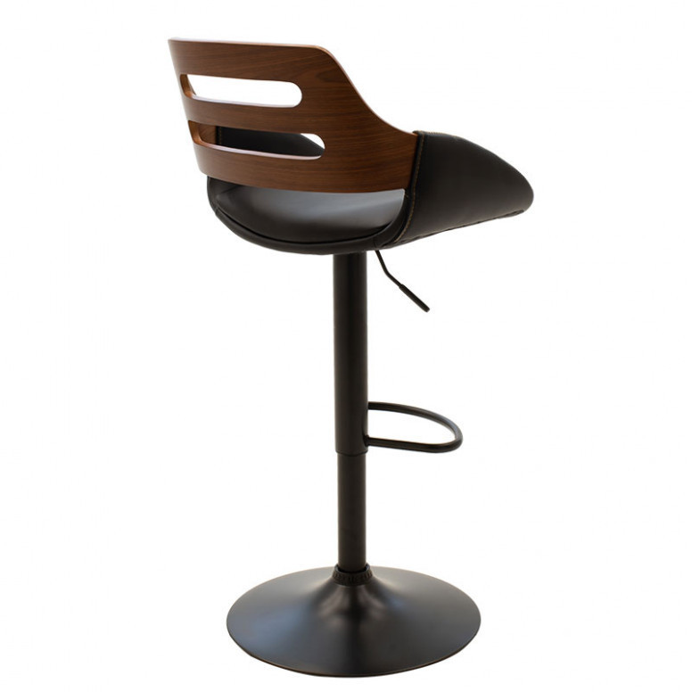 Scaun bar inaltime ajustabila, Model Fern, Negru, 51x51x89-108 cm - 1 | YEO
