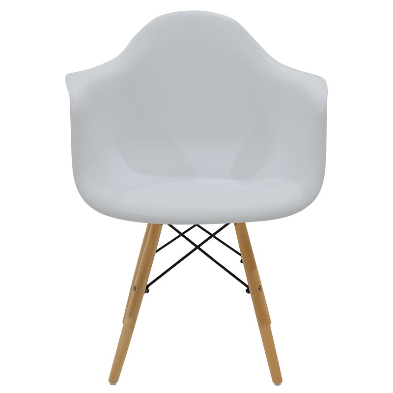 Scaun cu Brate Model Julita, Alb/Stejar, 62x60x78.5 cm - 3 | YEO