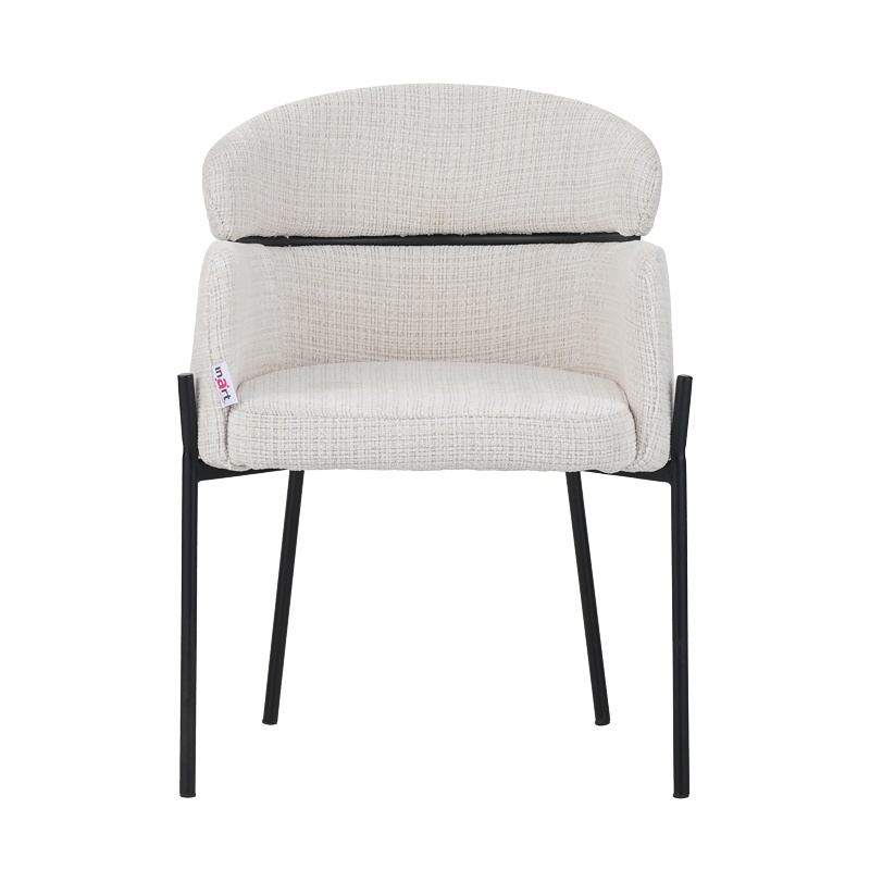 Scaun cu Brate Model Tolerse, Bej/Negru, 58x57x80 cm - 3 | YEO