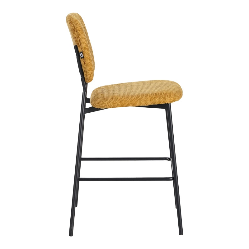 Scaun de bar Cathair, galben/negru, 48x54x100 cm - 3