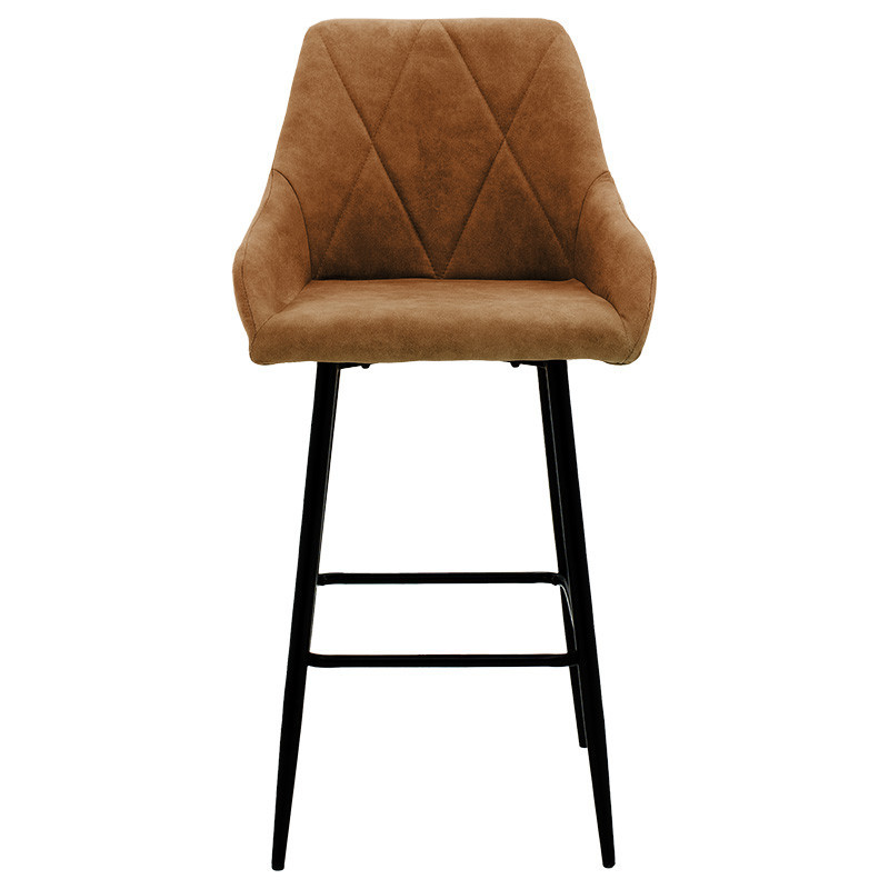 Scaun de bar Model Empower, Negru/Maro antichizat, 49x49x97 cm - 3 | YEO