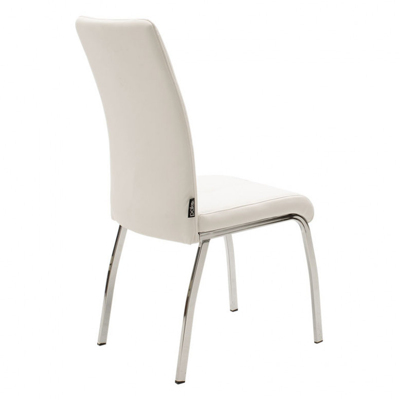 Scaun Model Ariadne, Alb/Crom, 43x63x96 cm - 1 | YEO