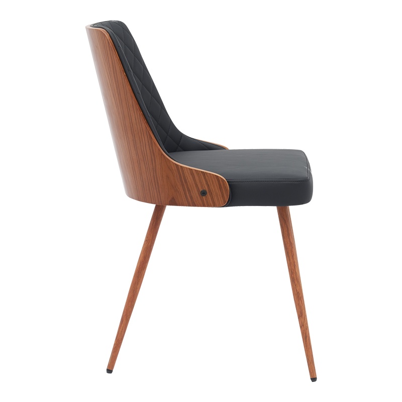 Scaun Model Korome, Negru/Nuc, 50x58.5x78 cm - 2 | YEO
