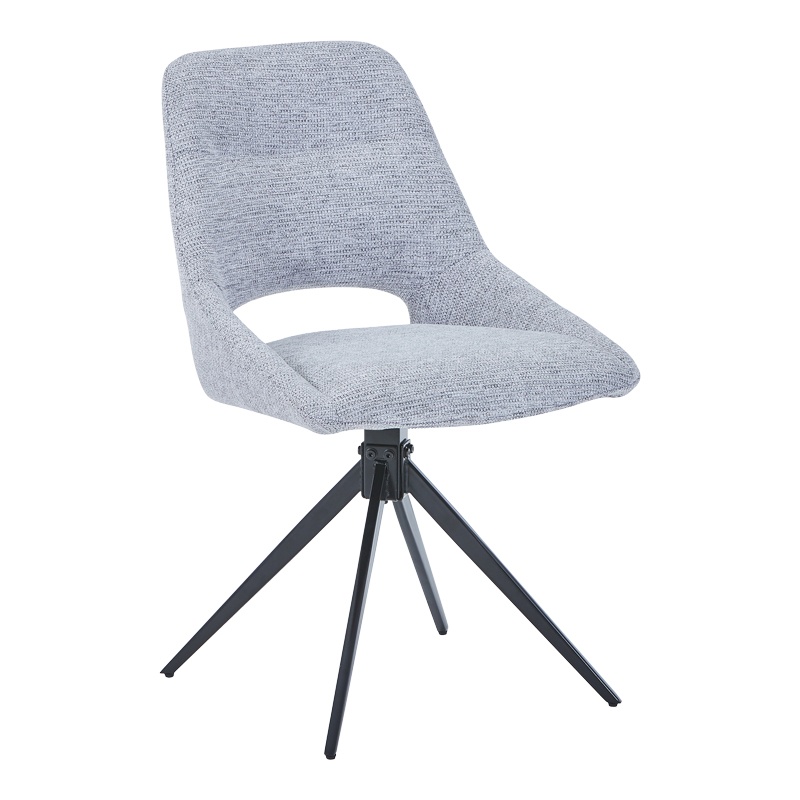 Scaun Model Luciano, Gri/Negru, 52.5x54x85 cm
