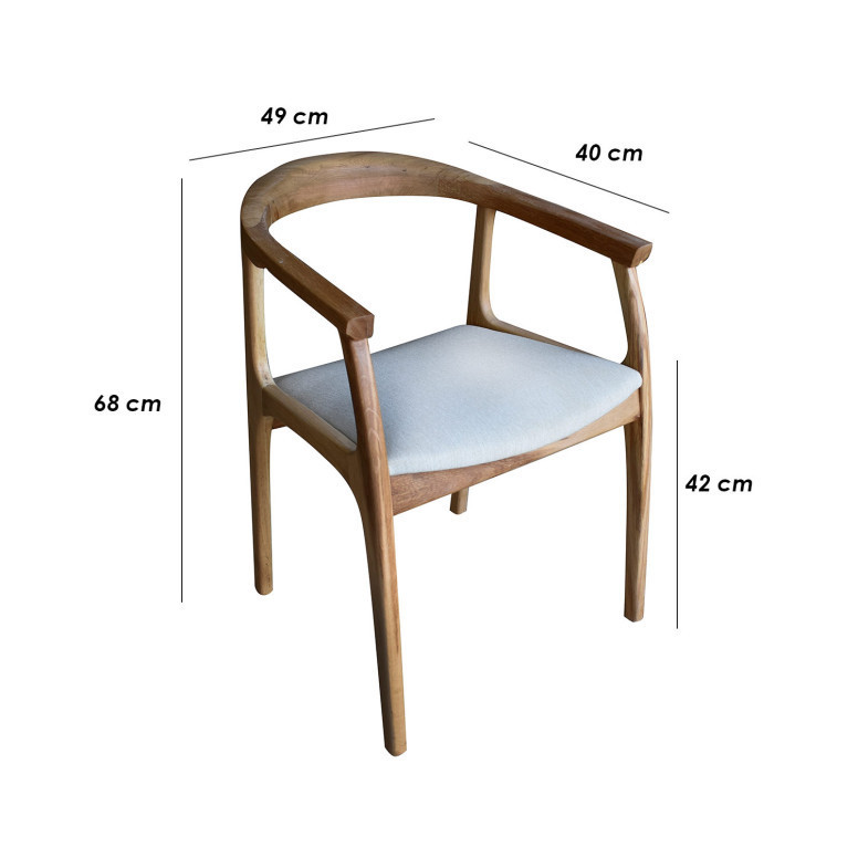 Scaun Model Porto, Nuc, 49x40x42 cm - 2 | YEO