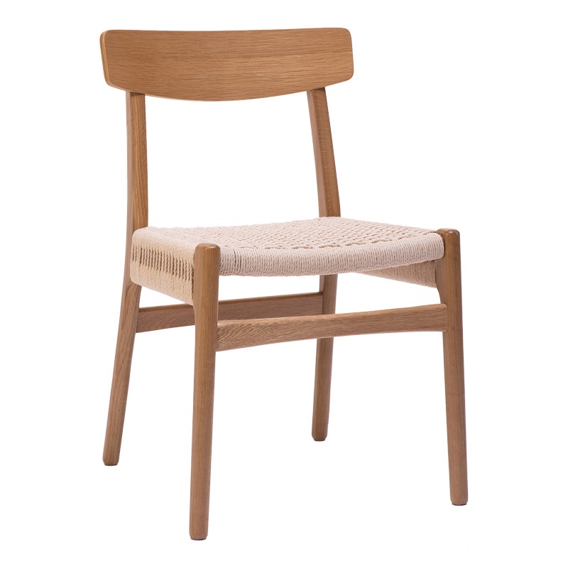 Scaun Model Safal, Stejar/Alb fildes, 51x50x78 cm