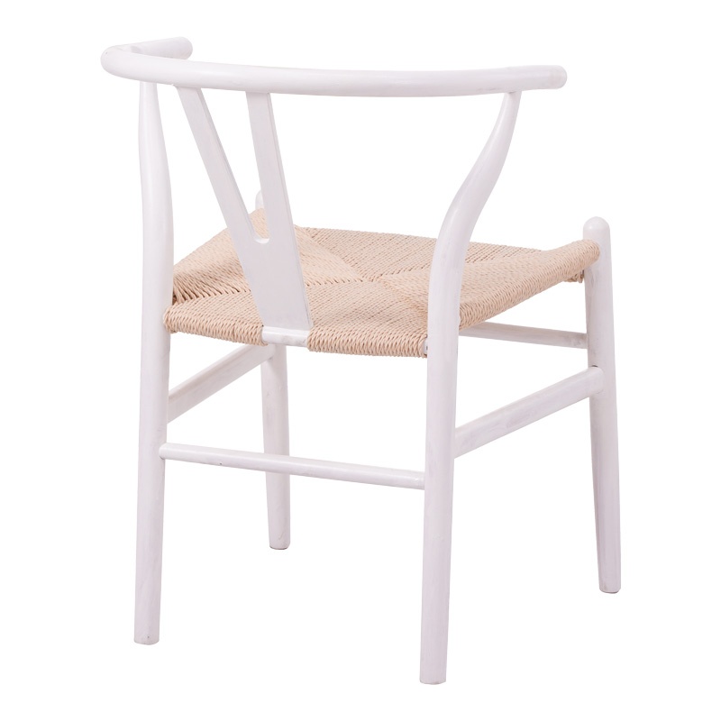 Scaun Model Wishbone, Natur/Alb, 60x51x80 cm - 1 | YEO
