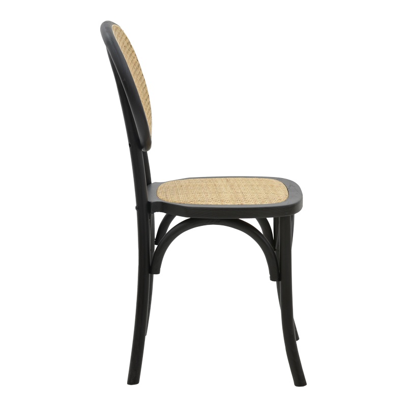 Scaun Model Zoel, Natur/Negru, 45x52x82 cm - 2 | YEO