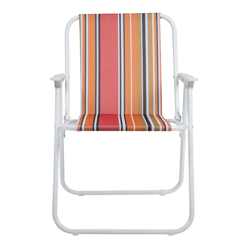 Scaun Plaja/Camping Jette, Pliabil, Metal/Textil, Roz/Alb, 53x56x73 cm - 4