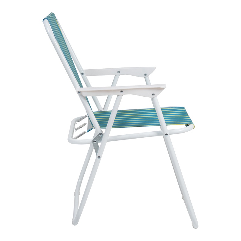 Scaun Plaja/Camping Jette, Pliabil, Metal/Textil, Verde/Galben/Alb, 53x56x73 cm - 3