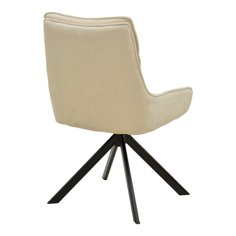 Scaun rotativ Model Konelian, Bej/Negru , 54x63x88 cm - 1 | YEO