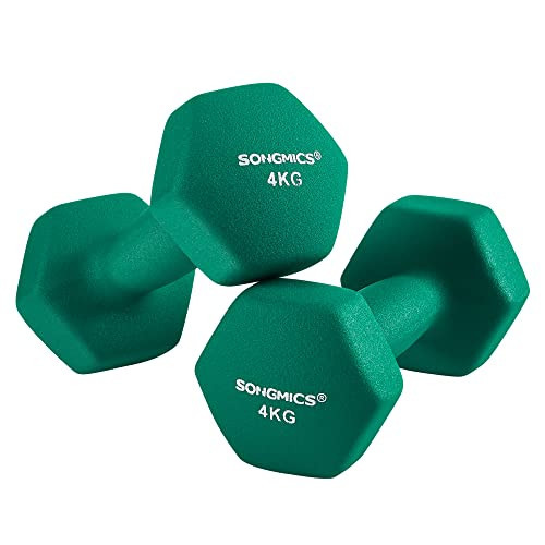 Set 2 gantere 2 x 4 kg, Songmics, Verde, 20.5x9.5x9 cm - 1 | YEO