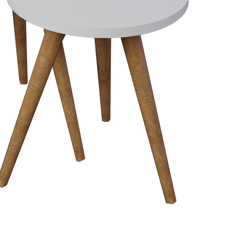 Set 3 Masute Laterale Model Perjene, Natur/Alb - 3 | YEO