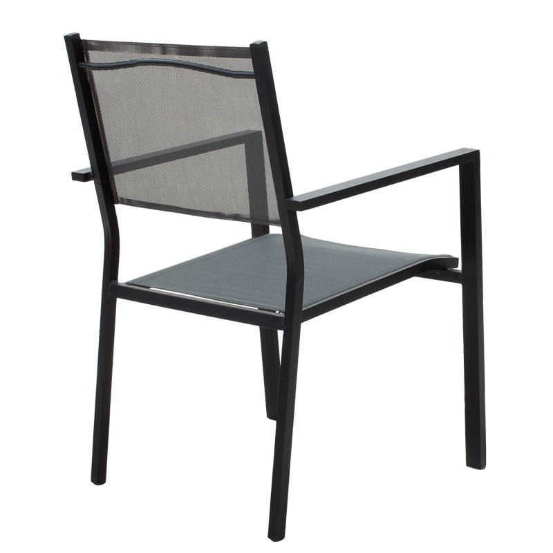 Set masă și scaune de exterior, 3 Piese, Model Moly-Kliton, Antracit, 80x80x74 cm - 2 | YEO