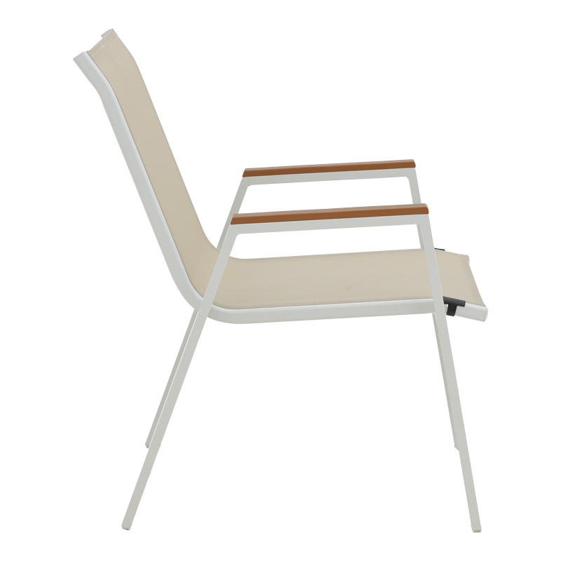 Set masă și scaune de exterior, 5 Piese, Model Kliton-Azelie, Alb, 80x80x74 cm - 3 | YEO