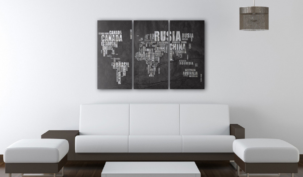 Tablou din plută - El Mundo [Cork Map] 90x60 cm - 1 | YEO