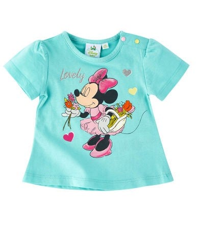 Tricou turcoaz cu maneca scurta Minnie Mouse