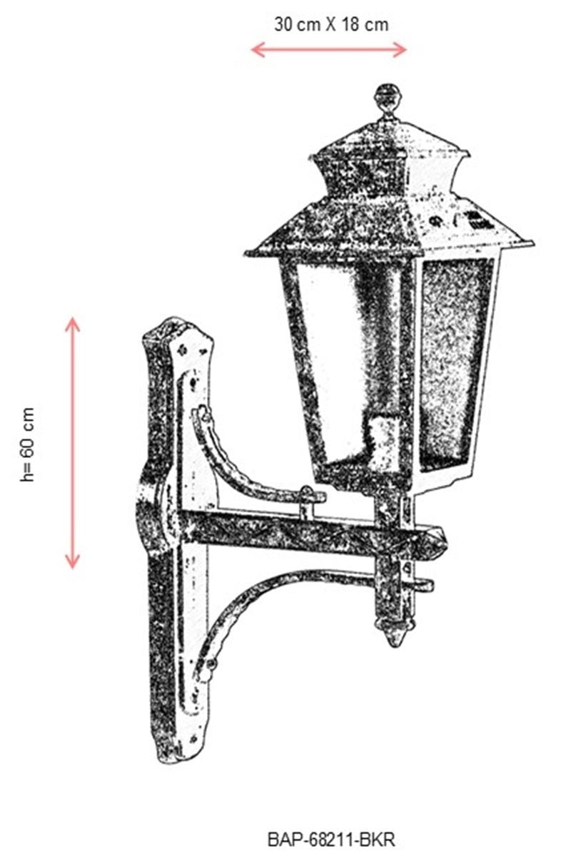 Aplica de perete exterior 68211 Maro 30x18 cm