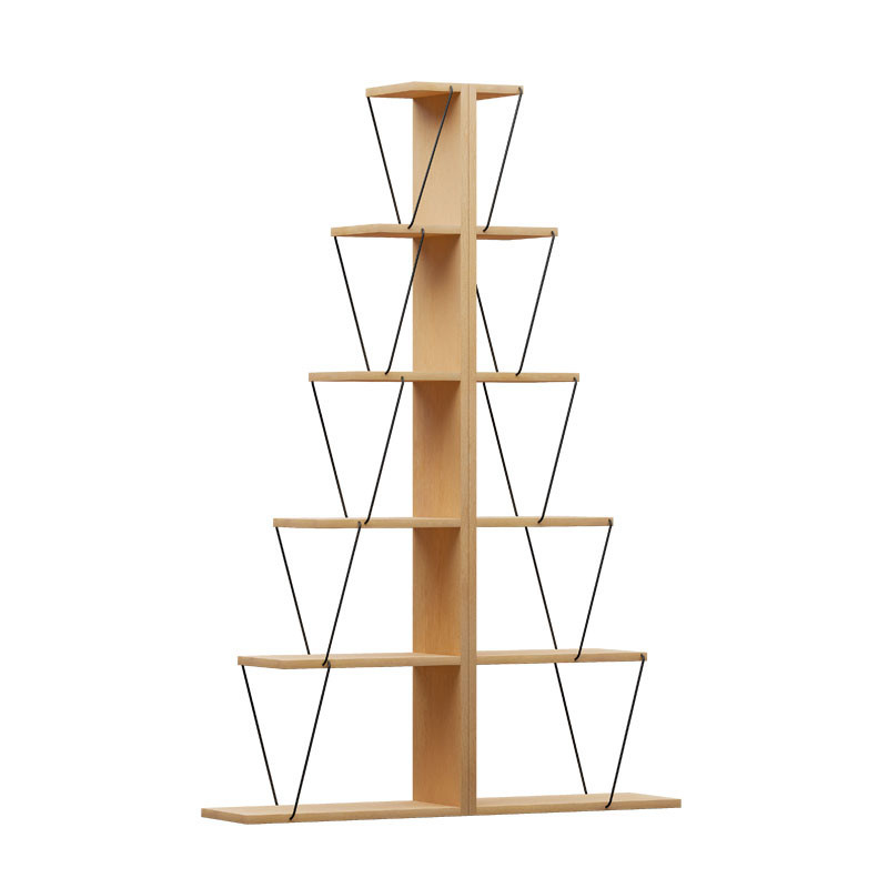 Biblioteca Pako World, Model mini, 130x22x146 cm, Stejar sonoma/Negru
