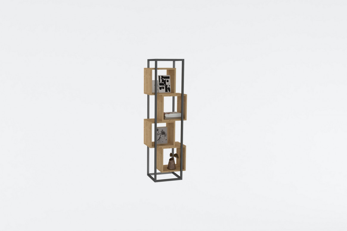 Biblioteca Salvador, Model Rabant, Stejar/Antracit - 2 | YEO