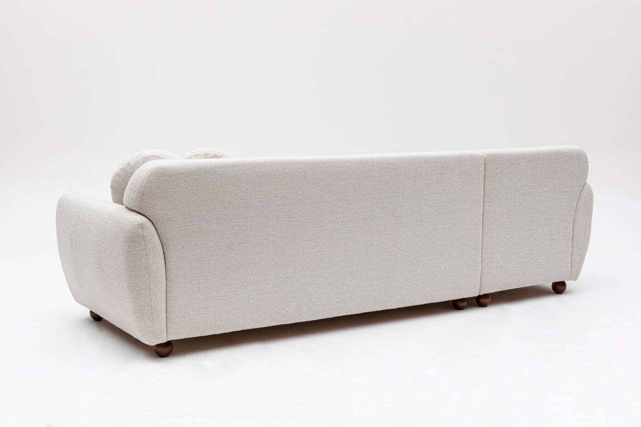 Coltar Eddy Alb 273x162x86 cm - 3