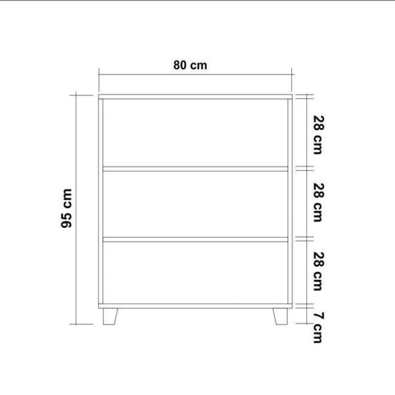 Comoda Model Leva V1, Pin/Alb, 80x43x95 cm - 3 | YEO