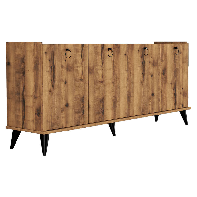 Comoda Model Lireta, Nuc/Negru, 182x41x82.5 cm