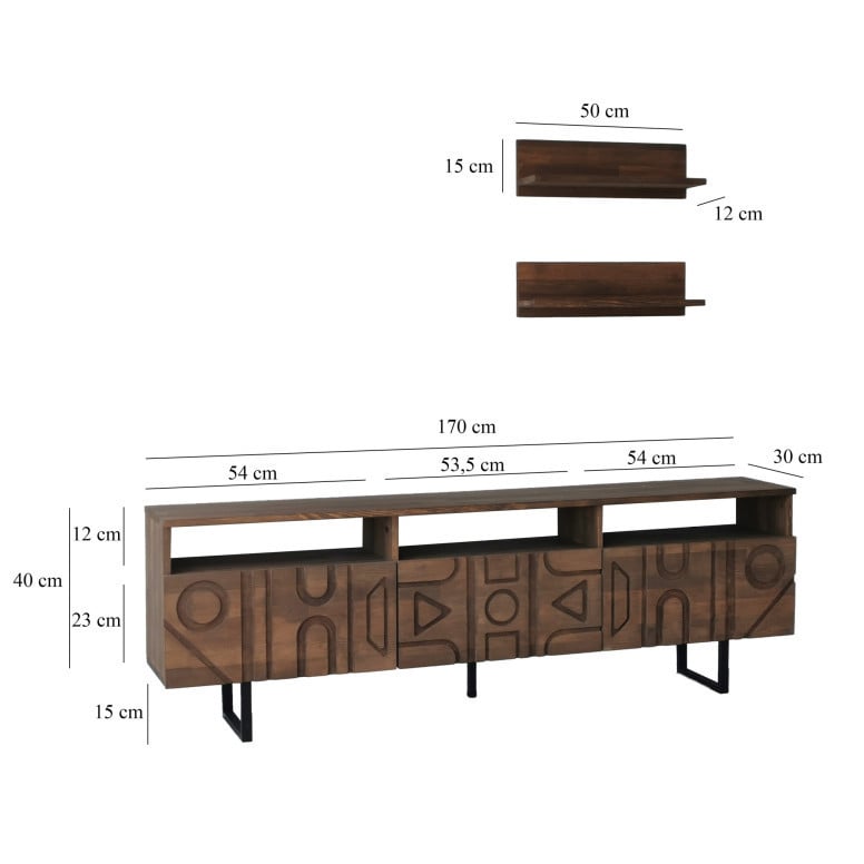 Comoda TV Aristo - Walnut - 2 | YEO