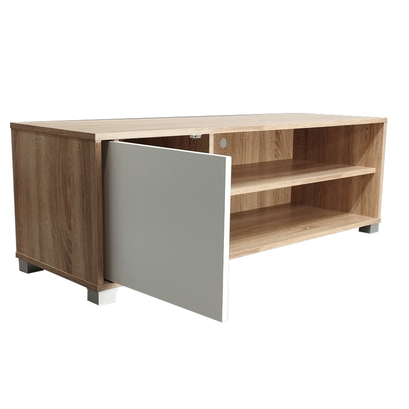 Comodă TV Model Ellon, Stejar sonoma/Alb, 120x40x41 cm - 1 | YEO