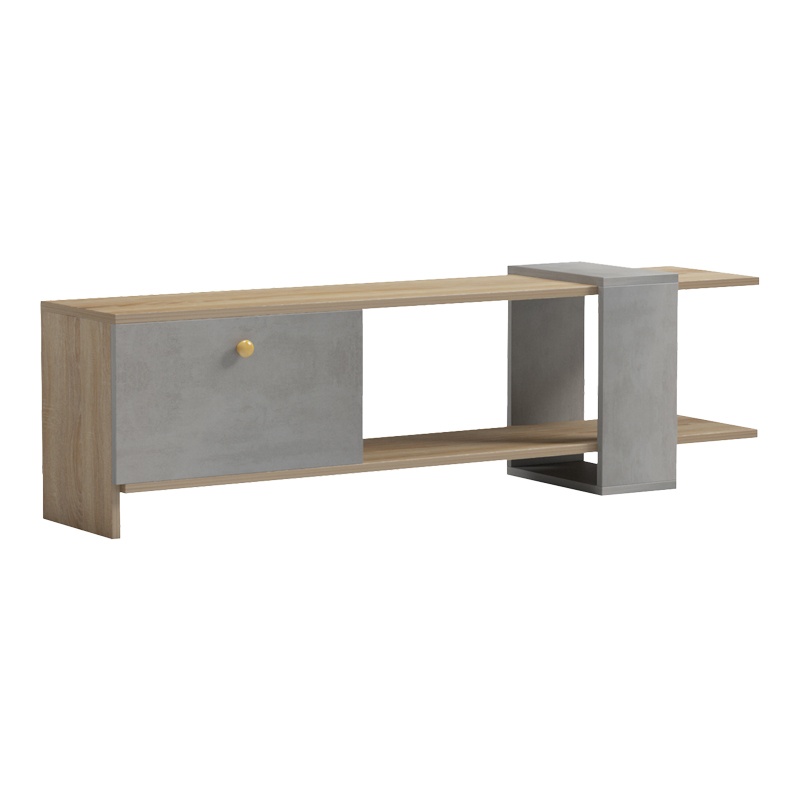 Comodă TV Model Standi, Stejar sonoma/Gri, 120x25x36.8 cm